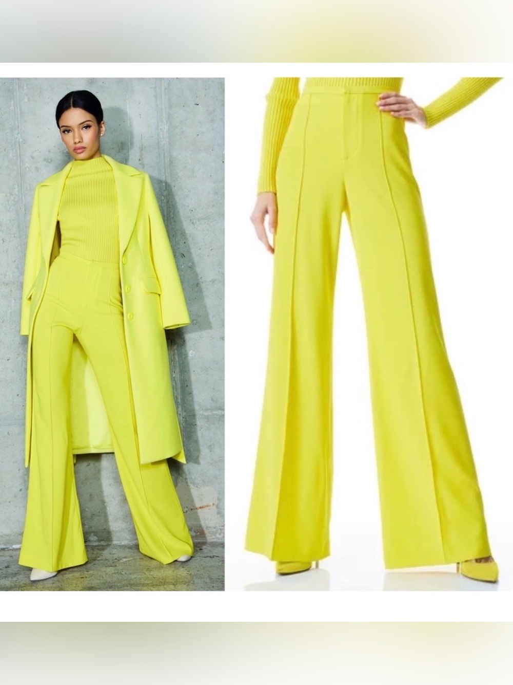 NWT Dylan High Waisted Slim Pant in Sunflower ALICE + OLIVIA size 6